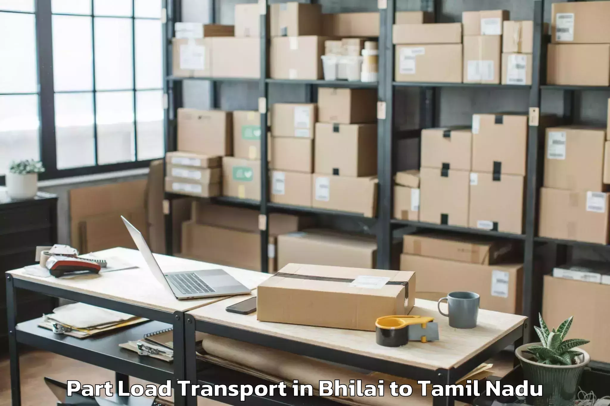 Bhilai to Udumalaipettai Part Load Transport Booking